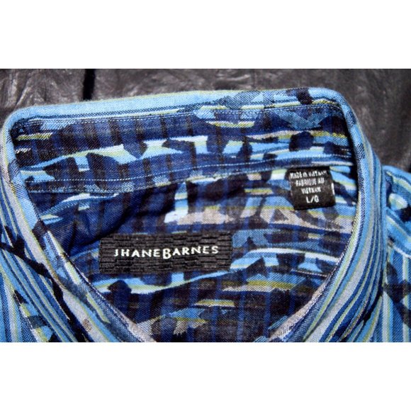 Jhane Barnes Mens Long Sleeve Button Front Shirt S - Picture 7 of 8